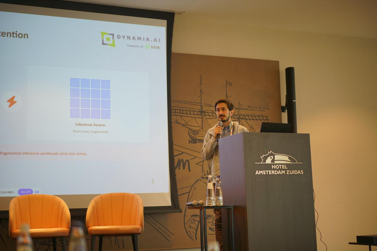 Reza presenting HAMi at the AI Native Summit